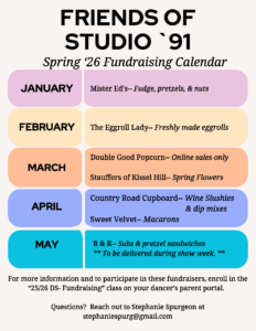 Image of Friends Fundraiser schedule