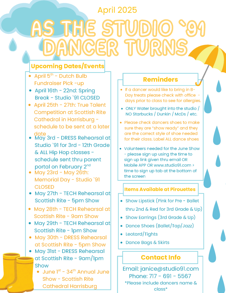 Studio91-AprilNewsletterCover